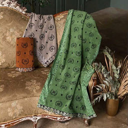 "Missoni-3027" Полотенце махровое 34х78см, плотность 375гр/м2, 100% хлопок, зеленый, Bolangde (Китай)