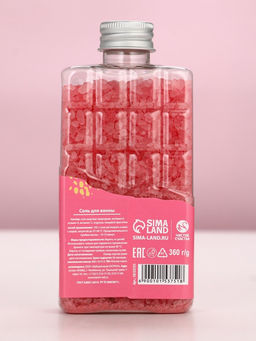 Соль для ванны во флаконе шоколад «Ярких моментов!», аромат пина колада, 360 г, Чистое счастье