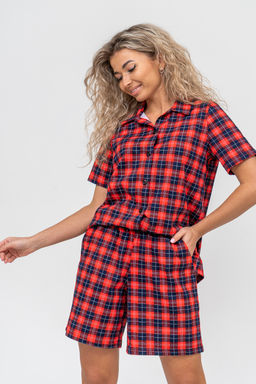 Костюм женский Натали из хлопка в клетку  фото 15