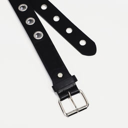 Ремень женский, ширина 3.5 см, винт, пряжка металл, люверсы, цвет чёрный - Simaland фото 2