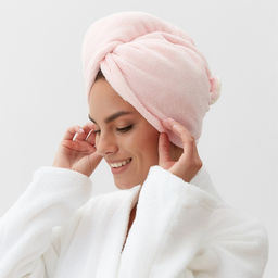 Полотенце-чалма для сушки волос Этель «Милашка» цвет розовый, 65×25 см, 100% п/э