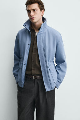CAZADORA REGULAR FIT ALGOD?N LAVADO / Azul claro - Zara фото 6