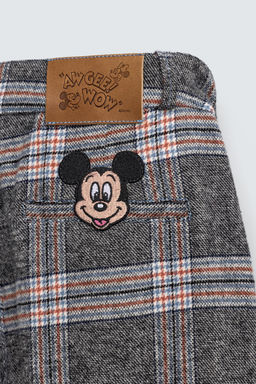 MICKEY MOUSE PATCH CHECK TROUSERS HARRY LAMBERT FOR ZARA X DISNEY  фото 4