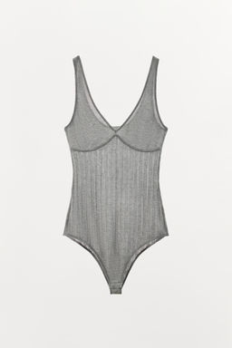 BODY PUNTO MEZCLA VISCOSA / Gris vigor? - Zara фото 5