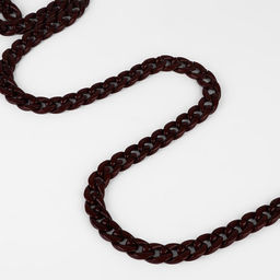 Цепочка для сумки, пластиковая, 23 17 мм, 120 см, цвет тёмно-коричневый