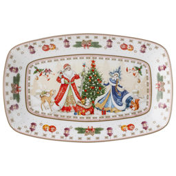 БЛЮДО LEFARD ДЕД МОРОЗ И СНЕГУРОЧКА ПРЯМОУГ. 25*16*3 СМ