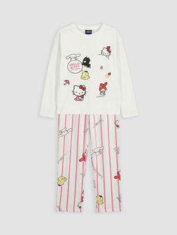 Hello Kitty Bask?l? K?z ?ocuk Pijama Tak?m