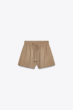 BEADED DRAWSTRING BERMUDA SHORTS - Zara фото 5