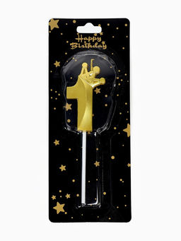 Цена за 3 шт. Свеча для торта «Корона» цифра 1