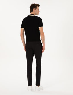 Siyah Slim Fit Klasik Jogger Pantolon