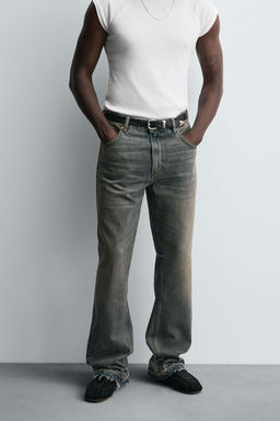 JEANS FLARE FIT / Azul / Verde - Zara фото 2