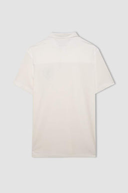 DeFactoFit Спортивная рубашка-поло стандартного кроя с принтом и плотной тканью, футболка с короткими рукавами  фото 3