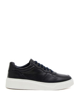 Lacivert %100 Deri Casual Ayakkab_