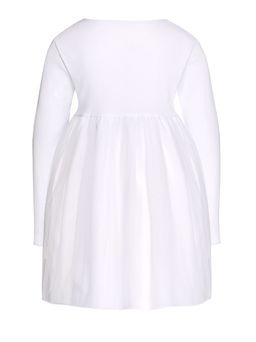 Платье Апрель из хлопка с лайкрой белое фото 2