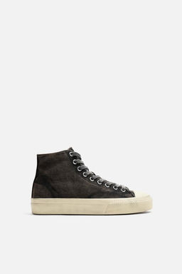 FABRIC HIGH-TOP TRAINERS