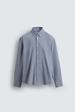 TEXTURED CHECK SHIRT - Zara фото 5