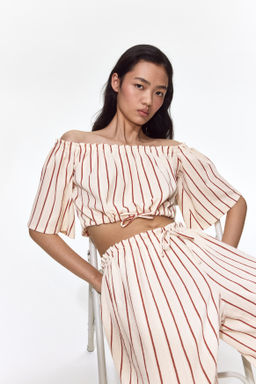Top off-the-shoulder con efecto arrugado - H&m фото 3