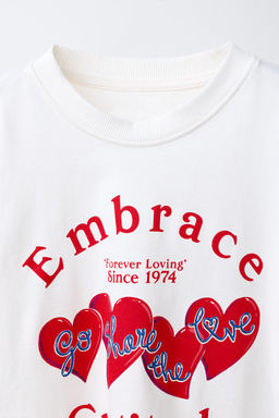 HEART PRINT T-SHIRT - Zara фото 3