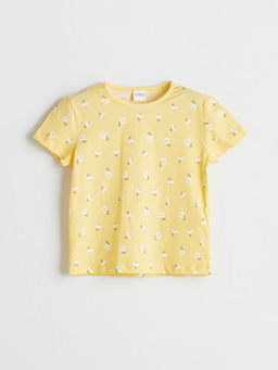 Bask?l? K?z ?ocuk ?ortlu Pijama Tak?m?