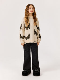 ACOOLA / Джемпер детский для девочек Linda хаки принт фото 5