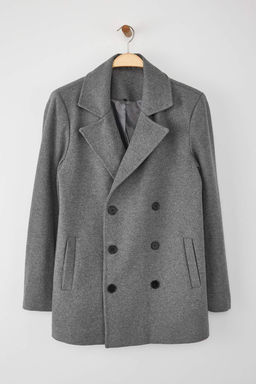 Trendyolmilla Man Haki Regular Fit Kruvaze Kapama Dokulu K?sl?k Kaban TMNAW23KB00002  фото 20