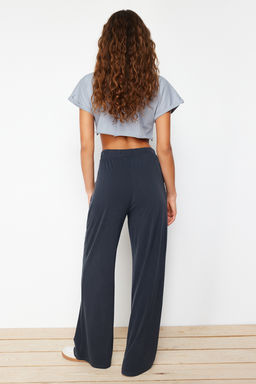 TRENDYOLMILLA Antrasit More Sustainable Yumusak Dokulu Modal Wide Leg/Genis Kesim Orme Pantolon TWOSS24PL00071  фото 7
