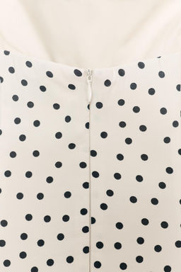 VESTIDO MIDI LUNARES / Blanco / Negro - Zara фото 6