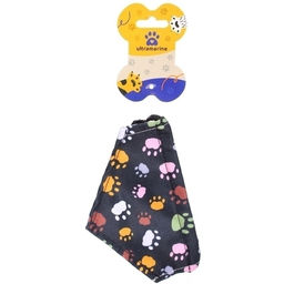 Цена за 4 шт. Ошейник с банданой для кошек и собак мелких пород "Стильный БРО", принт лапки, рS, 18,5*12,5см (лейбл)