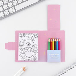 Подарочный набор, в открытке: отрывной блок с заданиями и карандаши 8 марта: Яркая звездочка