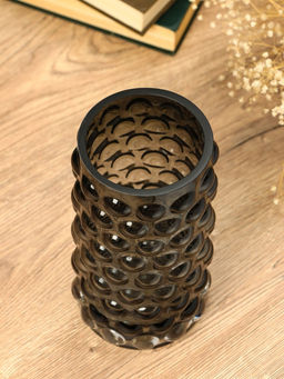 Ваза «Валери», шарики, 23×11 см, стекло, серая