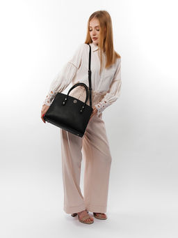 LACCOMA сумка WJ7249-черный эко кожа хлопок фото 8