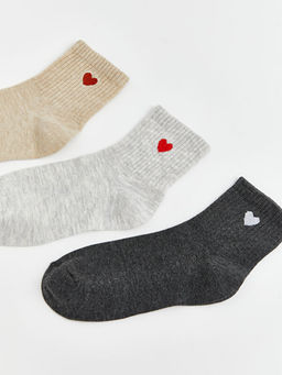 Kalp Nak??l? Kad?n Soket ?orap 3l?