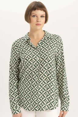 Regular Fit Uzun Kollu Desenli Gomlek