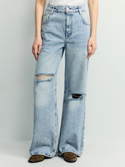 Джинсы wide leg с высокой посадкой / Zarina  фото 2