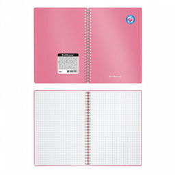 Цена за 4 шт. Тетрадь общая с пластиковой обложкой на спирали ErichKrause Bubble Gum, розовый, А5, 80 листов, клетка  фото 2