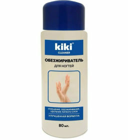 KIKI Д/НОГТЕЙ Средство д/обезжиривания ногтей и снятия липкого слоя 80мл син.
