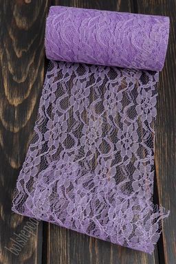 Фатин с узором "Цветы" 15 см*10 ярд (SF-2940) фиолетовый №4