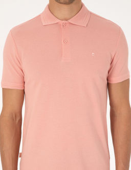 G_l Kurusu Slim Fit %100 Pamuk K_vr_lmaz Polo Yaka Basic Ti__rt