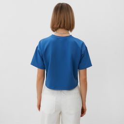 Футболка укороченная женская MINAKU OVERSIZE FIT: цвет электро, р-р 48