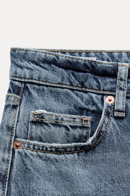 RIPPED MID-RISE WIDE-LEG TRF JEANS - Zara фото 9