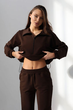 Костюм женский из футера 2-х нитка Герда шоколад