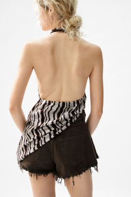 Top halter con efecto arrugado - H&m фото 3