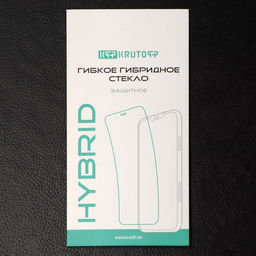 Защитное стекло Krutoff, для Tecno POP 6, гибридное, гибкое, полный клей
