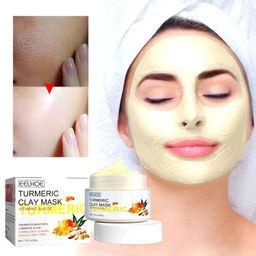 EELHOE Очищающая глиняная маска для лица с куркумой TURMERIC CLAY MASK 50 гр - Sadoer фото 3