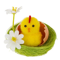 Набор из 9-ти изделий декоративных "Гнездо пасхальное" (5,5*5), L18 W14 H5,5 см