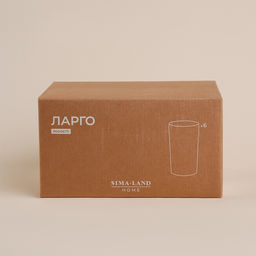 Набор стаканов SL Home «Ларго», 400 мл, 8×13 см, 6 шт., стекло, прозрачный