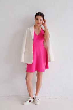 Платье розовое с расклешённой юбкой - Martichelli фото 20