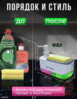 Диспенсер для моющего средства 3в1