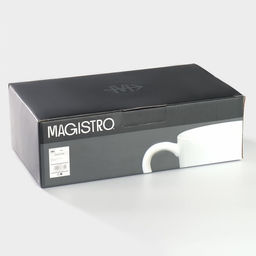 Набор кружек Magistro Mien, 270 мл, 6 шт., фарфор, белый
