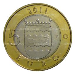 Монета 5 евро 2011 года Финляндия Исторические регионы Финляндии Уусимаа